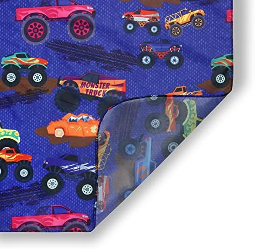 Kids Barber Cape For Hair Cutting at Home or Salon, Barber Shop Haircut Cape for Big Boys Adjustable Neck with Snaps, Monster Truck - Image 7