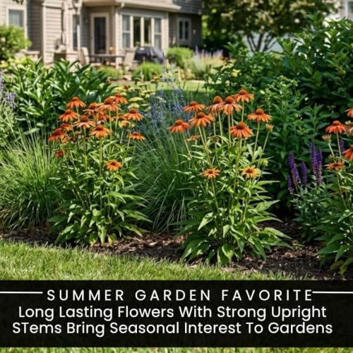 5 Orange Coneflower Live Plant Plugs – Echinacea Summer Flowering Perennial - Image 4