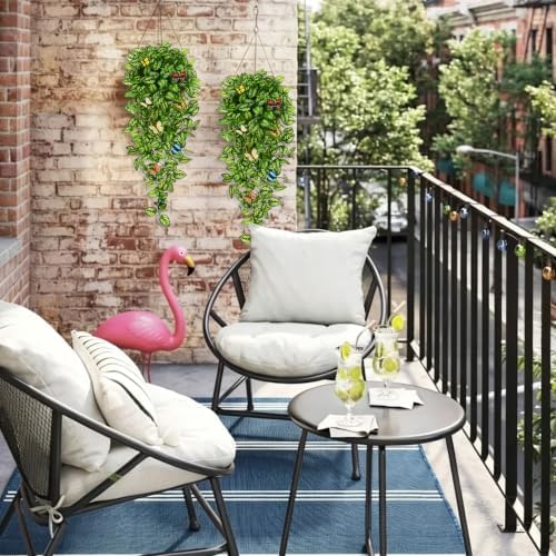 BLEUM CADE 4Pcs Fake Pothos Hanging Plants - Image 4
