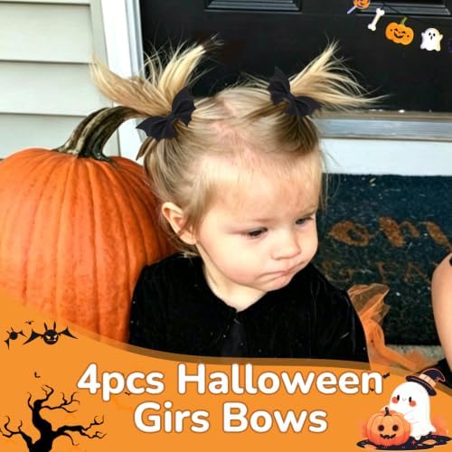 4Pcs Halloween Bat Hair Clips for Girls - Image 2