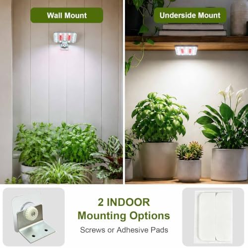 Wall Mounted Grow Light for Indoor Plants, Full Spectrum, 2-Pack - Image 5