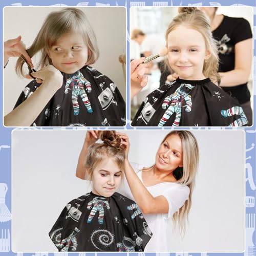 FEBSNOW Kids Haircut Cape, Professional Barber Cape with Neck Duster Brush - Image 6