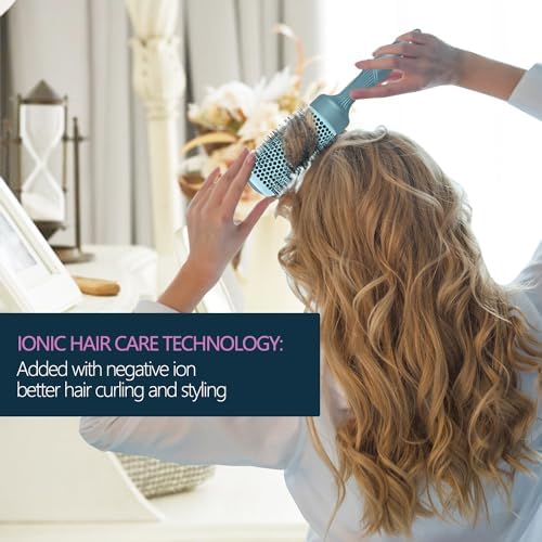 Round Brush Set&Paddle Hair Brush Design for BlowDrying Heat Styling - Image 5