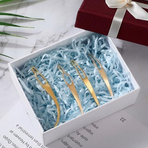 WILLBOND 4 Pcs Interlocking Tool for Locs, Gold - Image 6