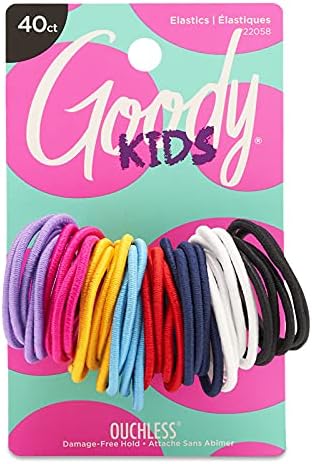 Goody Kids Ouchless Elastic Hair Ties, 40 Ct, Assorted Colors, Pain-Free - Image 3
