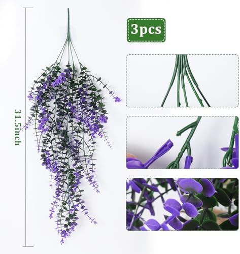 RECUTMS Artificial Plants Fake Eucalyptus Plants Faux Hanging Vines Outdoor - Image 2