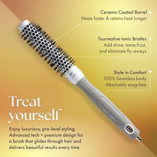Olivia Garden Ceramic + Ion Round Thermal Hair Brush - Not Electrical - Professional Blowout Brush for Normal to Thick Hair - Image 3