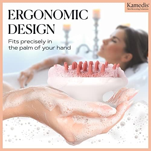 KAMEDIS Scalp Massager Brush - Silicone Gentle Scalp Scrubber, Exfoliator & Hair Dandruff Scrub Away - Use On Shower with Shampoo for Scalp Scrub. Suitable for Men & Women - Image 6