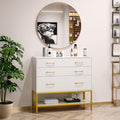 OmySalon Salon Stations for Hair Stylist, Barber Station with Mirror, 3 Drawers, Shelf & Tool Holders, Hair Storage Cabinet Organizer Table for Beauty Spa, White by OmySalon