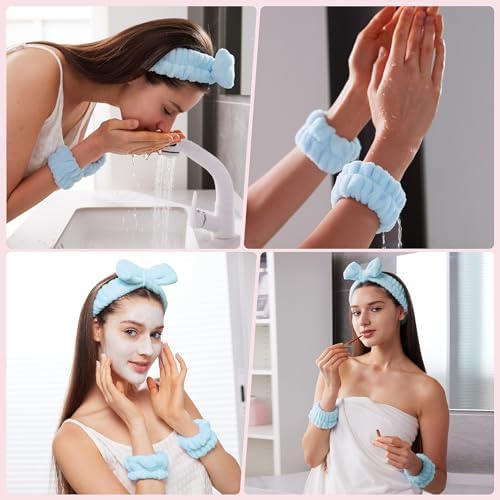 Ztomine Headbands for Women - Spa Headband and Wristband Set - Headband for Washing Face,Facial Mask,Makeup and Skin Care,Gifts for Women and Teen Girl Gifts Trendy Stuff - Image 3