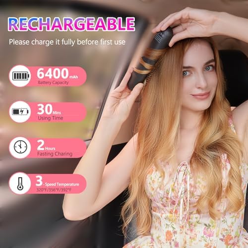 STUDLLY LCD Screen Cordless Hair Straightener & Curler 2 in 1, Black - Image 6