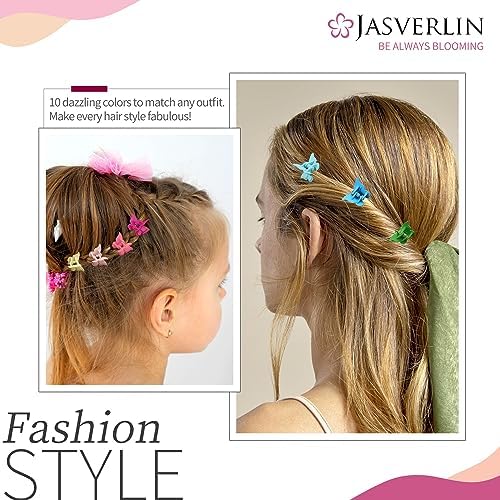 JASVERLIN Butterfly Clips for Women, 90s Mini Cute Hair Clips 50 Pcs - Image 5