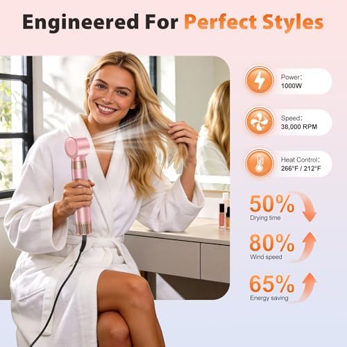 Hair Dryer Brush, 5-in-1 Detachable Multi Hot Air Styler for All Occasions - Image 4