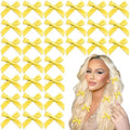 30PCS Yellow Hair Bows Cute Small Hair Bows Satin Bowknot Hair Clips Y2K Hair Accessories for Girls by YAEISM