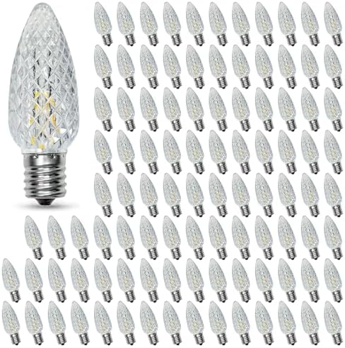 100PACK C9 LED Christmas Lights Shatterproof Waterproof Warm 2700K Plastic by AustinCoast