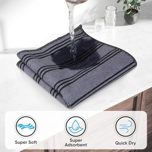 HOMEXCEL Microfiber Cleaning Cloth, Kitchen Towels 12 Pack, Lint Free, Scratch-Free, Highly Absorbent, Reusable Dish Towels for Kitchen and Household - Image 3