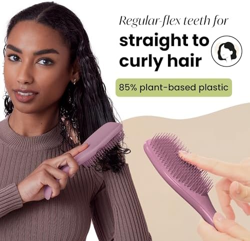 Tangle Teezer Plant-Based Ultimate Detangler Brush, All Hair Types, Purple - Image 3