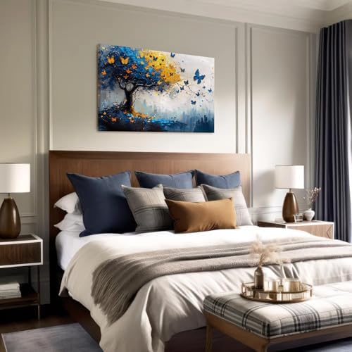 EEYNAQQ Tree of Life Wall Art 16x24 Inch Butterfly Picture Canvas Painting - Image 7