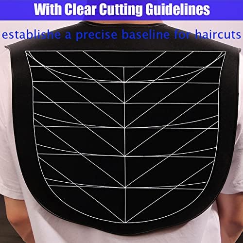 XDONEF Hair Cutting Guide Collar Silicone Waterproof Cutting Cape for Hair Stylist Hair Cutting Mat for Shoulders Hair Cut Mat with Guidelines Weighted Neck Wrap for Salon Home Large - Image 3