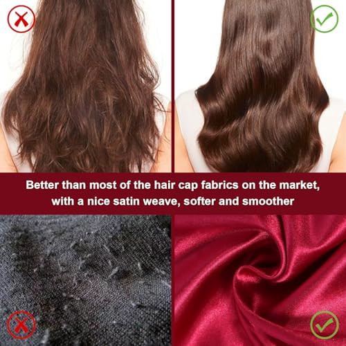 4Pcs Satin Bonnet Silk Bonnet, Hair Bonnet for Sleeping - Image 4