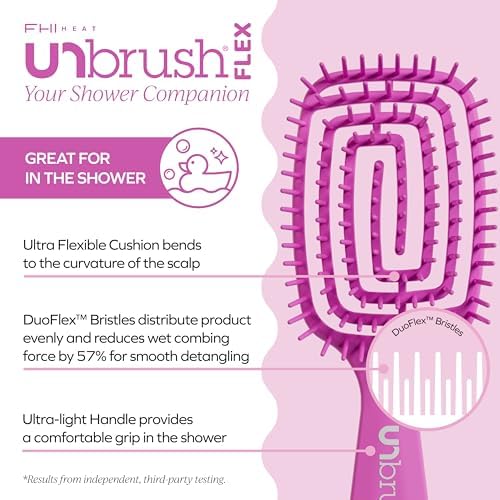 FHI Heat UNbrush Flex Detangling Brush - Ultra Flexible Hairbrush - Image 4