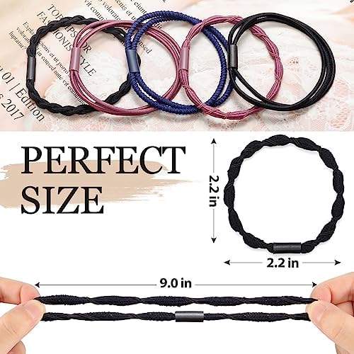 KANPRINCESS Hair Ties For Girls and Women, Boho Hair Ties Set of 12, Elastic Hair Bands, Hair Tie Bracelet, Ponytail Holders for Daily Life, Sport, Cooking, Working - Image 2
