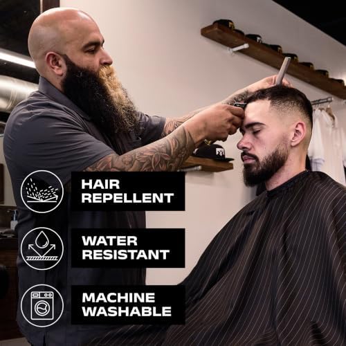 Barber Strong The Barber Cape Haircut Cover for Men, Hair Repelling and Static-Reducing Material, Water Resistant Fabric - Image 5