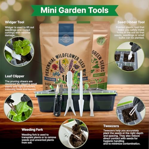 16 Perennial Wildflower & 25 Winter Vegetable & Greens Seeds Variety Pack Bundle, 127,675+ Non-GMO Heirloom Garden Seeds for Planting Vegetable & Flowers for Indoor & Outdoor Gardening - Image 5