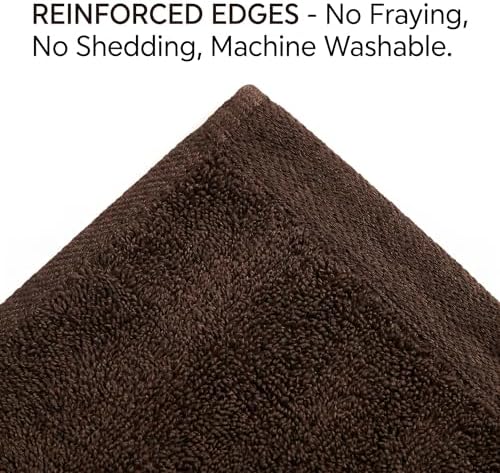 HUINI Microfiber Salon Towels, Brown, 12 Pack, 14 x 30 in - Image 4
