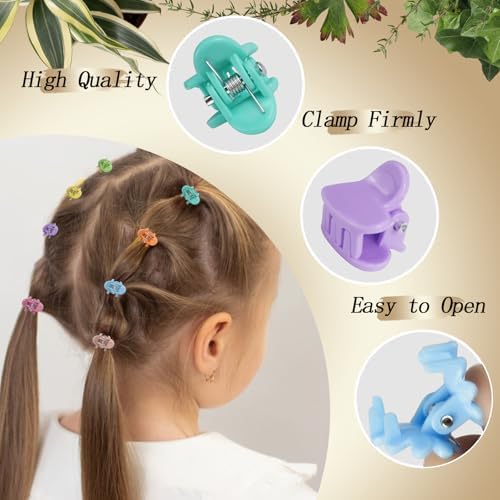 KANPRINCESS 70PCS Mini Claw Clips Small Hair Accessories With Fancy Box, Flower Clips for Women And Girls Cute And Sweet Gift Set(Heart-SET7) - Image 3