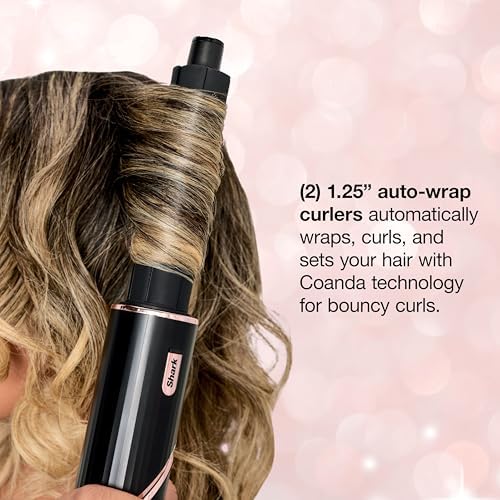 Shark FlexStyle x Marilyn Monroe Air Styling & Drying System | Powerful Hair Dryer & Multi-Styler | With Auto-Wrap Curlers, Oval Brush, Concentrator Attachment | Pink Sparkle | HD449PK1 (Ltd. Edition) - Image 6