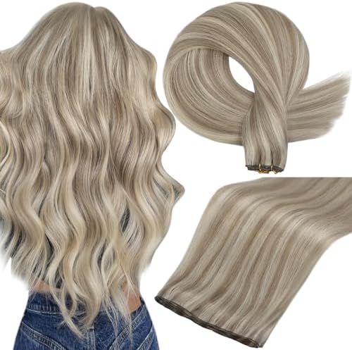 Full Shine Genius Weft Hair Extension Remy Human Hair for Women 16 Inch 50G by FullShine
