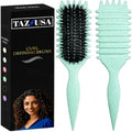 Curl Defining Brush, Curly Hair Brush for Styling, Shaping, Detangling & Defining Curls for Women and Men, Curl Brushes for Curly Hair Work on all Wet or Dry Hair Types (Green) by TAZUSA