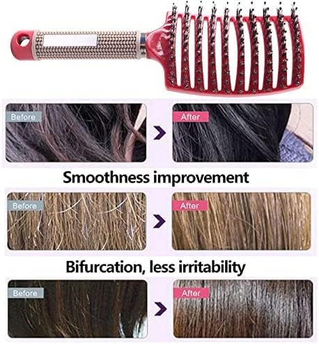 Magical Ultra Detangling Brush for Wet or Dry Hair, Detangler Brush, Fast Drying Styling Massage Hairbrush for Men, Women and Kids (New Gold+Purple) - Image 5