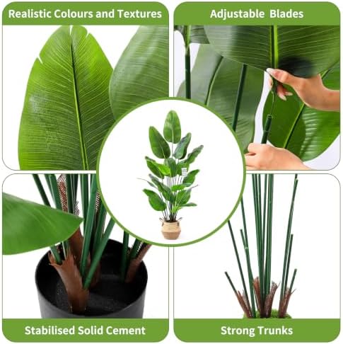 6ft Artificial Bird of Paradise, Lifelike Tall Faux Plant - Image 3
