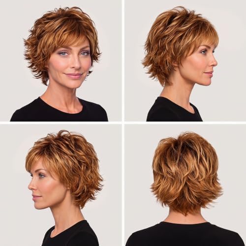 Raquel Welch Women's All-Over-Layers Short Red Wig, VOLTAGE - Image 4