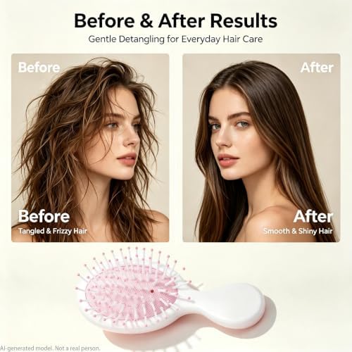 12 pcs Mini Hair Brush,Travel Detangling Brush - Image 6