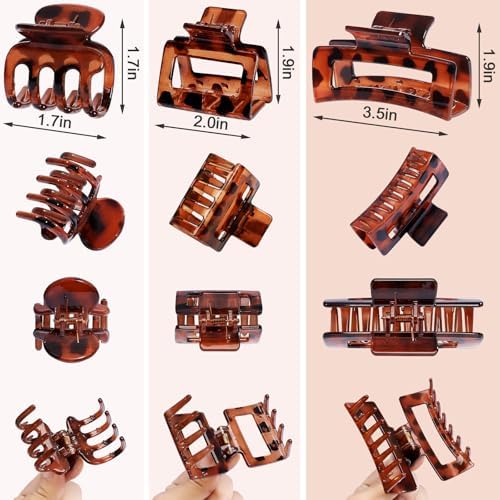 SMKSL 12 Pcs Hair Claw Clips for Women & Girls 3 Styles Hair Accessories - Image 3