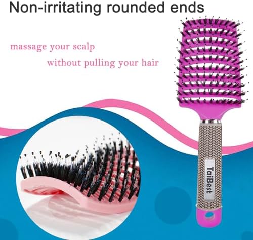 Boar Bristle Hair Brush Set – Wet/Dry Detangler for All Hair Types - Image 4
