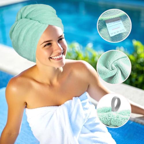 Microfiber Hair Drying Towel Wrap,Hair Turbans Towel for Wet Hair - Image 3