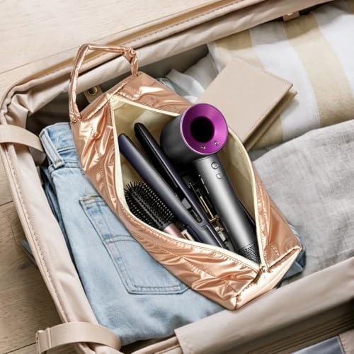 Hair Tools Travel Bag Portable Hair Tools Organizer Bag-Gold - Image 7