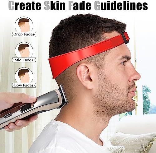 AOMGD Neckline Shaving Template and Adjustable Hair Trimming Guide, Red - Image 5