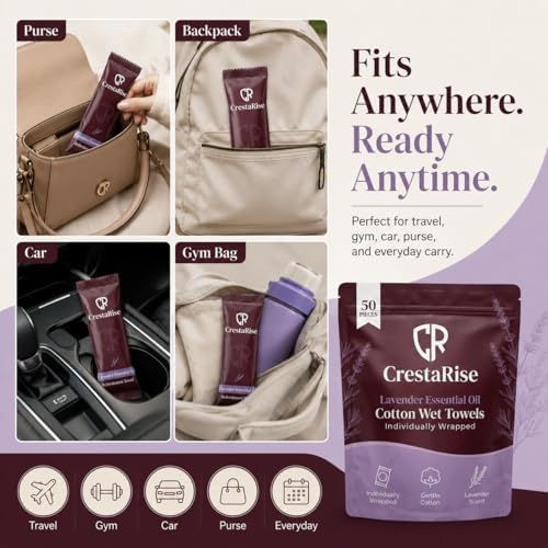 Hot or Cold Moist Cotton Towel Individually Wrapped 9" X 9" Inch Essential Oil Scent Wet Towelettes Disposable Face & Hand Pre-Moistened Wipes Soft Refreshing for Travel Spa Hotel - Image 5