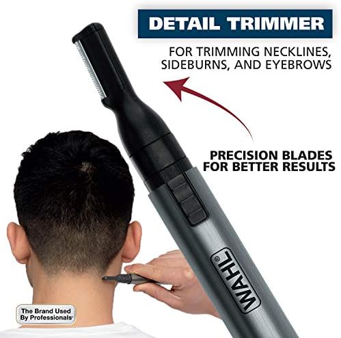 WAHL Micro Groomsman Personal Trimmer, Battery Powered | Rinseable Heads | Interchangeable Heads | For Facial Detailing | Model 05640-600 - Image 2