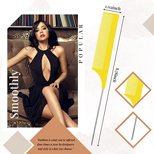 Geiserailie 3 Pcs Slick Back Hair Brush Set Bristle Brush, Yellow - Image 4