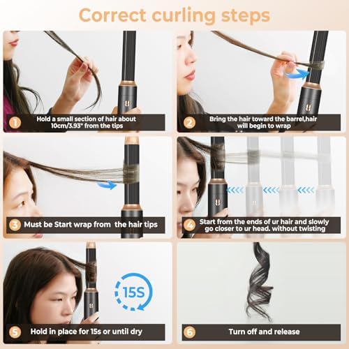 OKWRAP 6 in 1 Blow Dryer Brush and Auto Wrap Hair Styler - Image 3