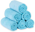 JML Microfiber Bath Towels Set, 27" x 55", 6 Pack, Sky Blue by JML