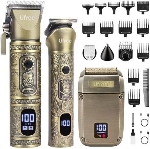 Ufree Hair Clippers for Men, Beard Trimmer, Foil Shaver 3-in-1 Grooming Kit by Ufree