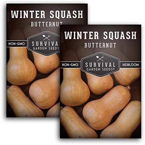 Butternut Squash Seeds for Planting - 2 Packs by SurvivalGardenSeeds