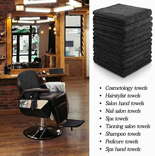 Shimeyao 48 Pack Salon Towels Bleach Proof Microfiber, Black - Image 6